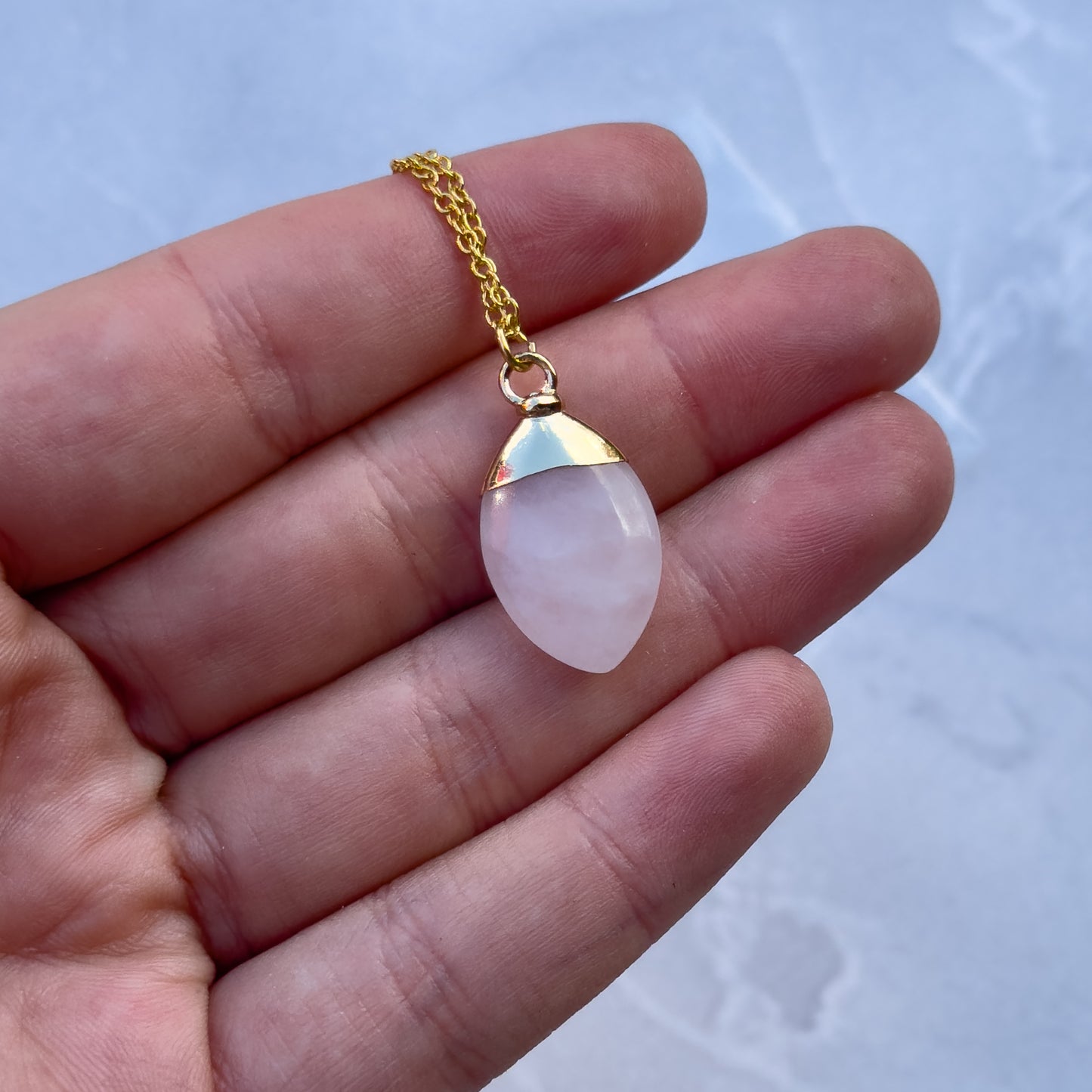 Rose Quartz Pendant Necklace