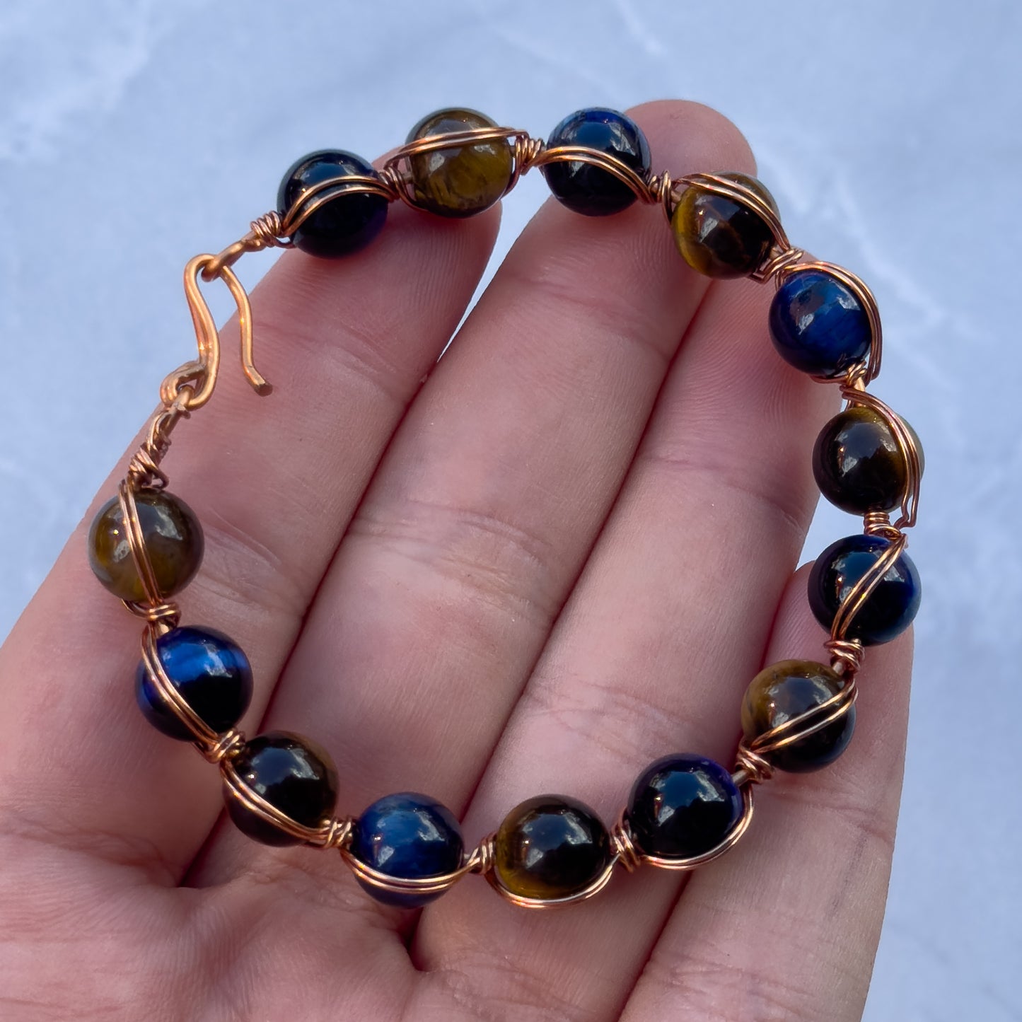 Black Obsidian & Dyed Red Agate (handmade by Papa Moon! One Of A Kind!)