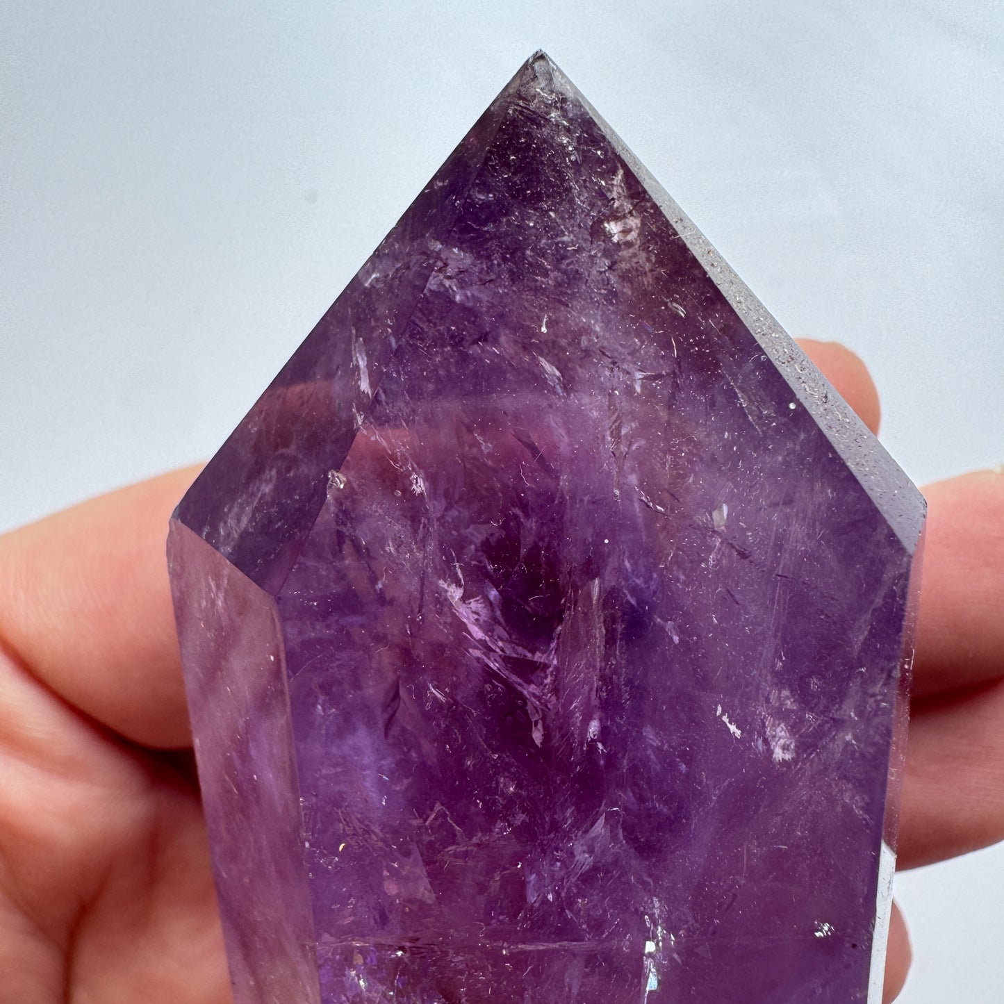 Super Purple Juicy Amethyst Point (With Lots Of Rainbows!)