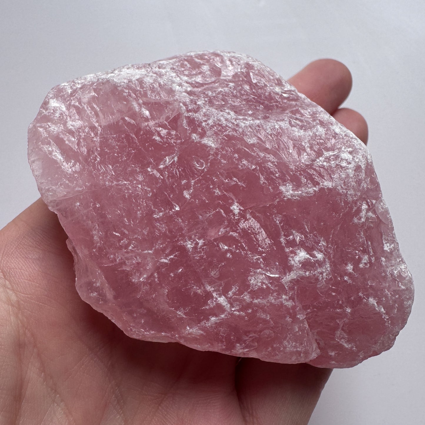 Super Pink Raw Rose Quartz Chunk 8