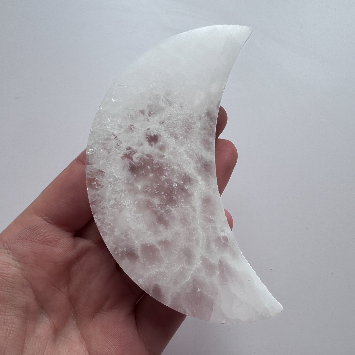 Selenite Moon Carving
