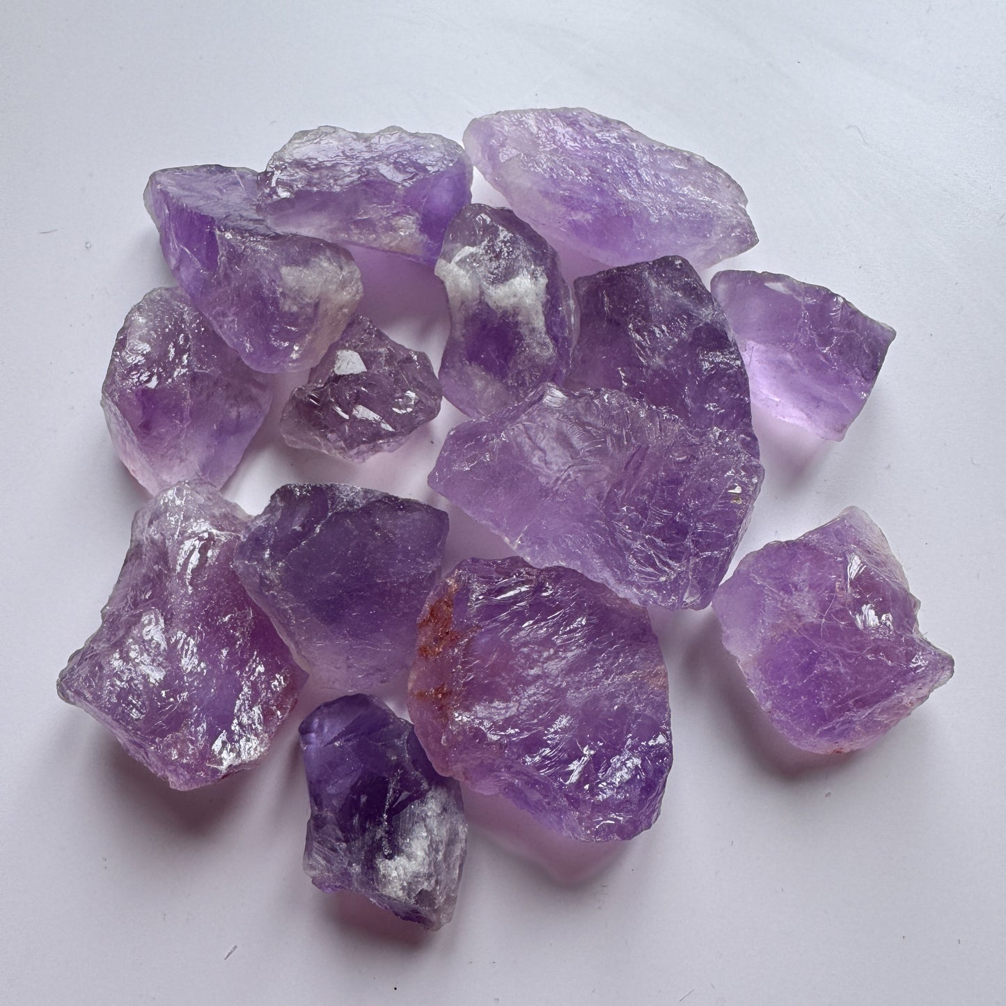 13x Amethyst Raw Chunks Lot