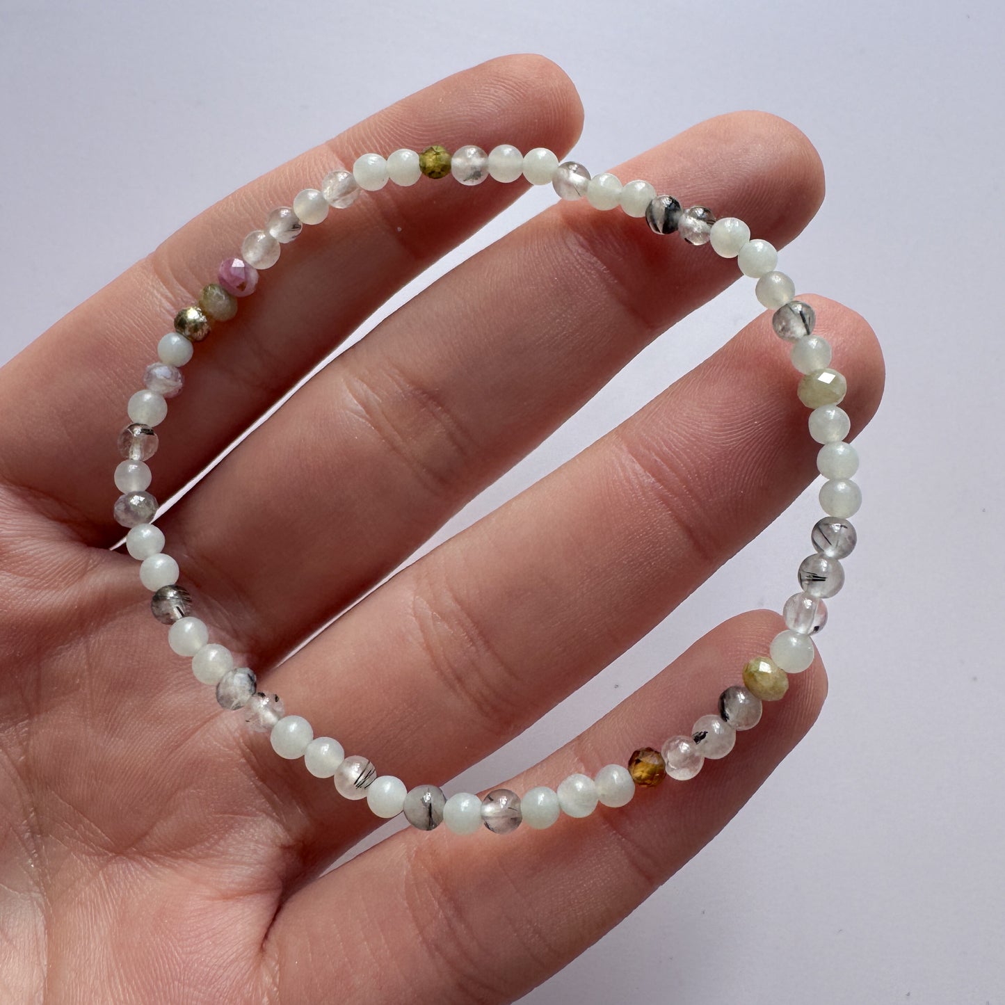 Mixed Crystal Bead Bracelet