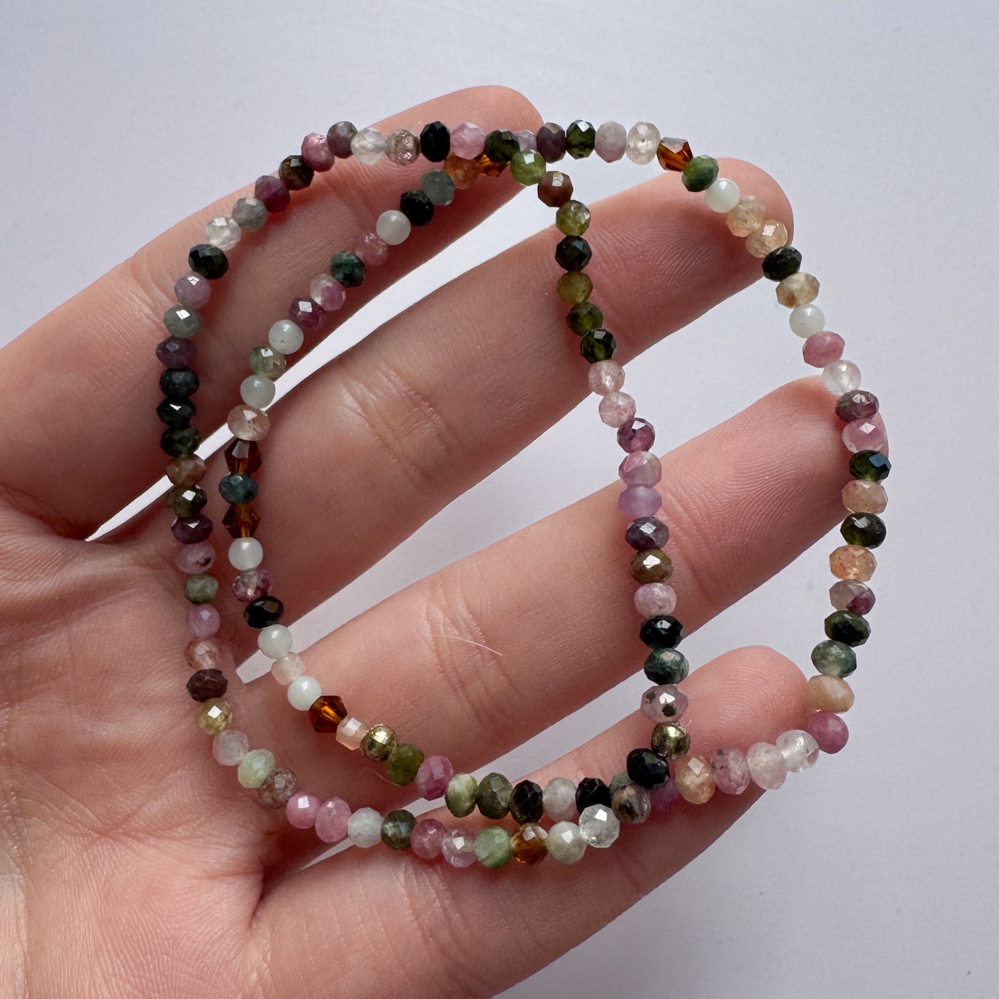 Mixed Crystal Bead Bracelet
