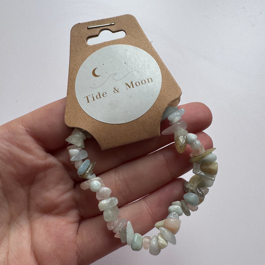 Morganite Chip Bracelet ONLY ONE