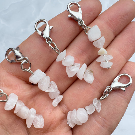 Clear Quartz  Keyring Charm