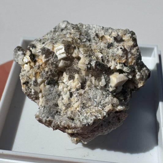 Smoky Quartz & Orthoclase (Thundergay Beach, Scotland)