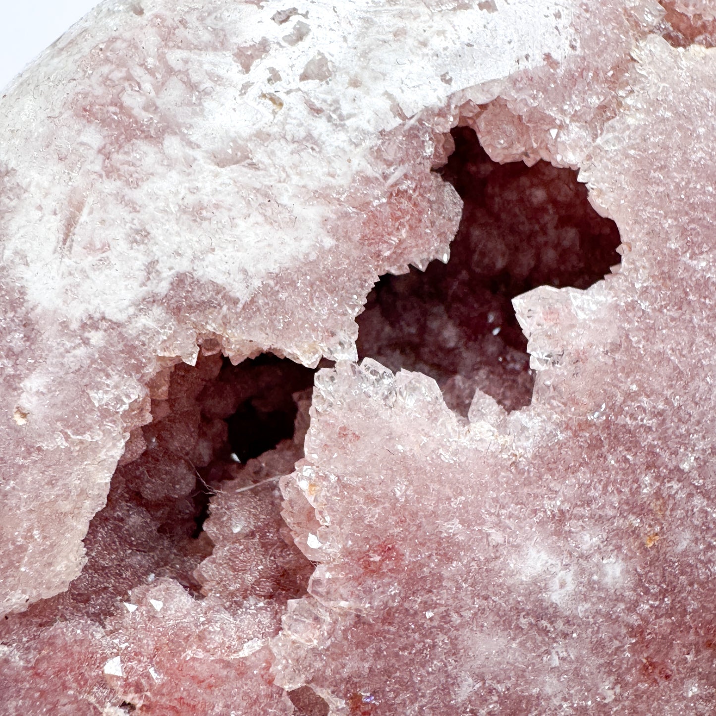 Large Pink Amethyst Druzy Heart