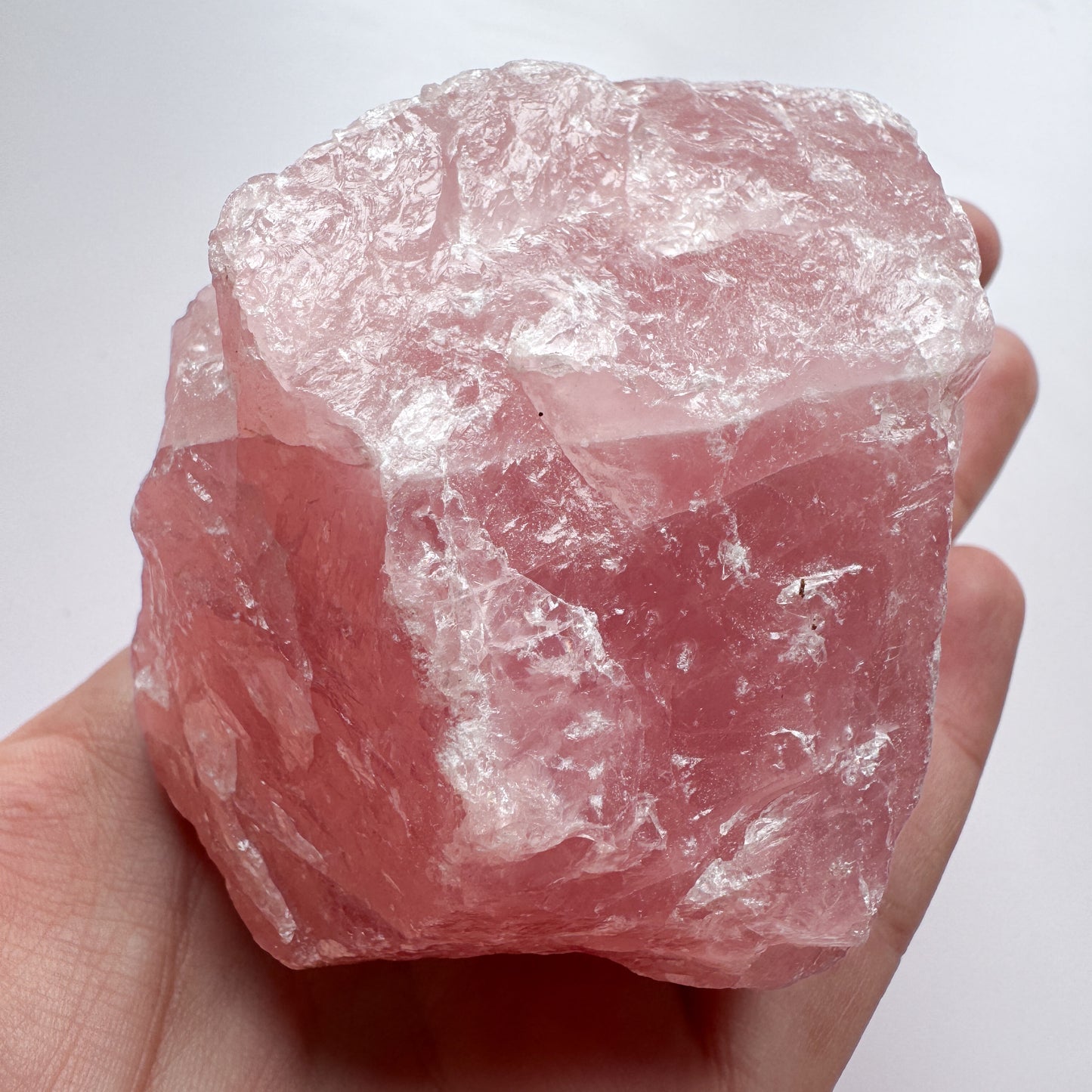 Super Pink Raw Brazilian Rose Quartz Chunk