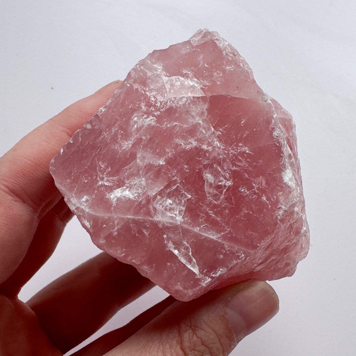 Super Pink Raw Brazilian Rose Quartz Chunk