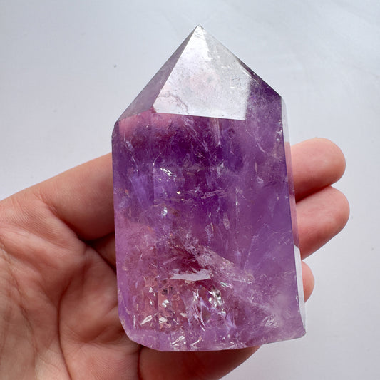 Super Purple Juicy Amethyst Point (With Lots Of Rainbows!)