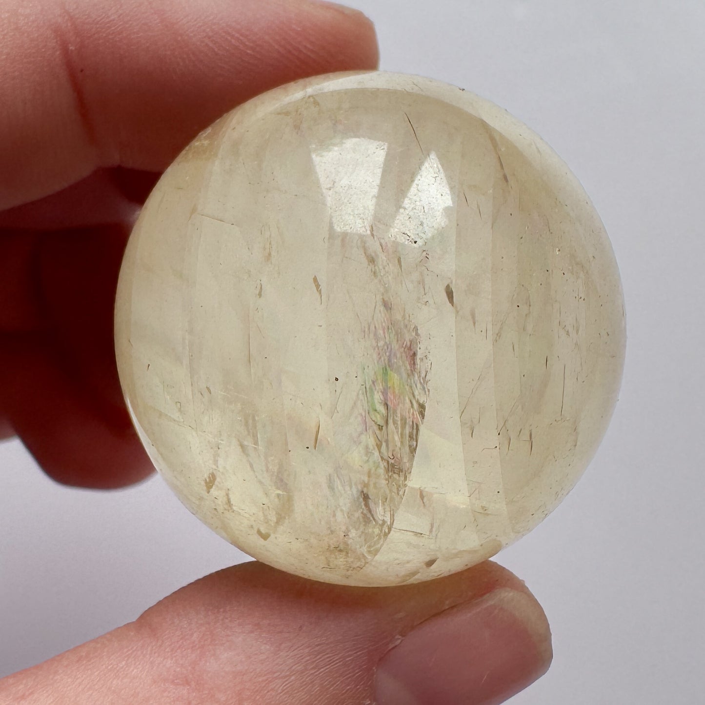Honey Calcite Mini Sphere (Tons Of Rainbows!)