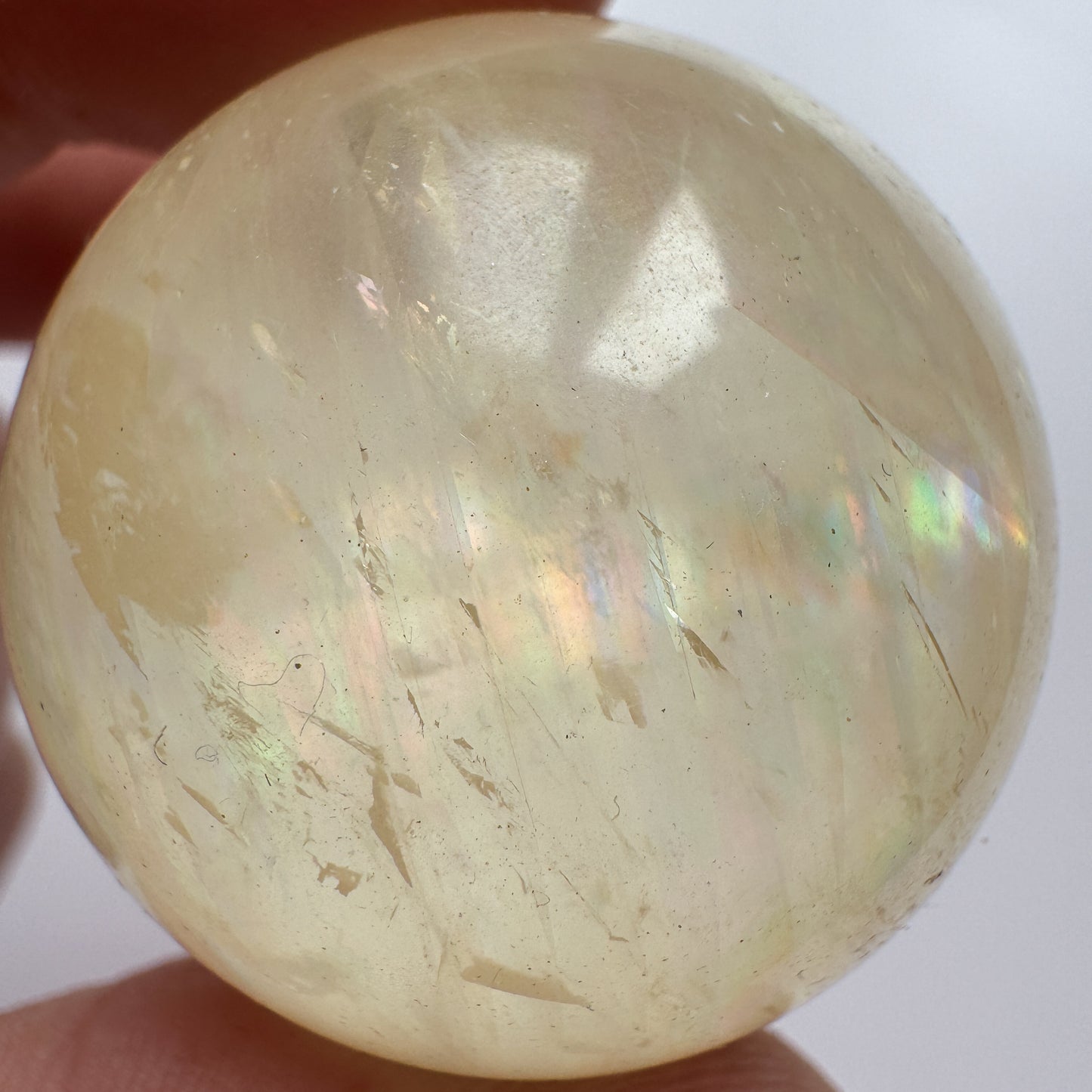 Honey Calcite Mini Sphere (Tons Of Rainbows!)