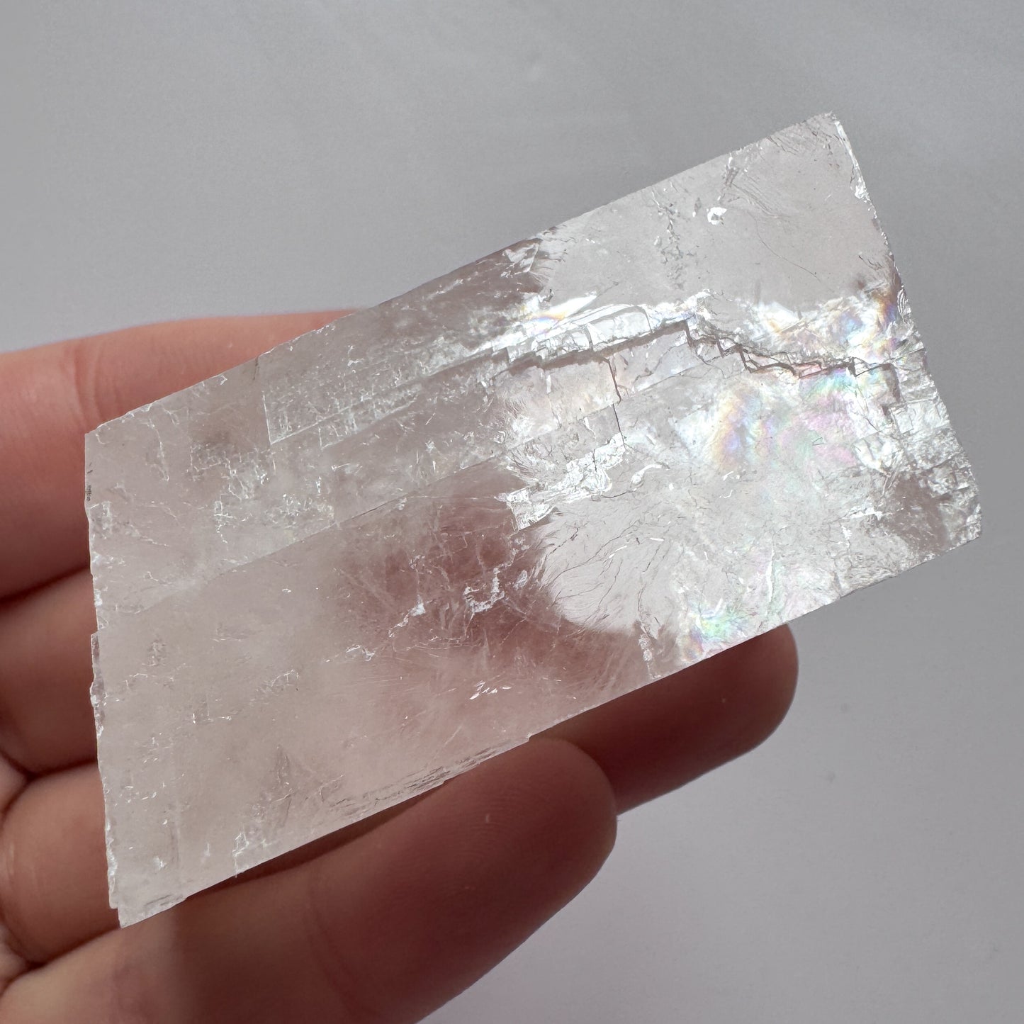Optical Calcite (With Rainbows)