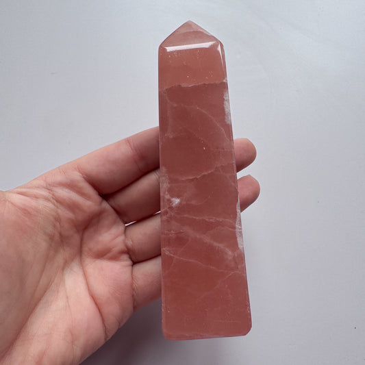 Rose Calcite Tower