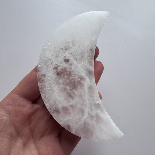 Selenite Moon Carving