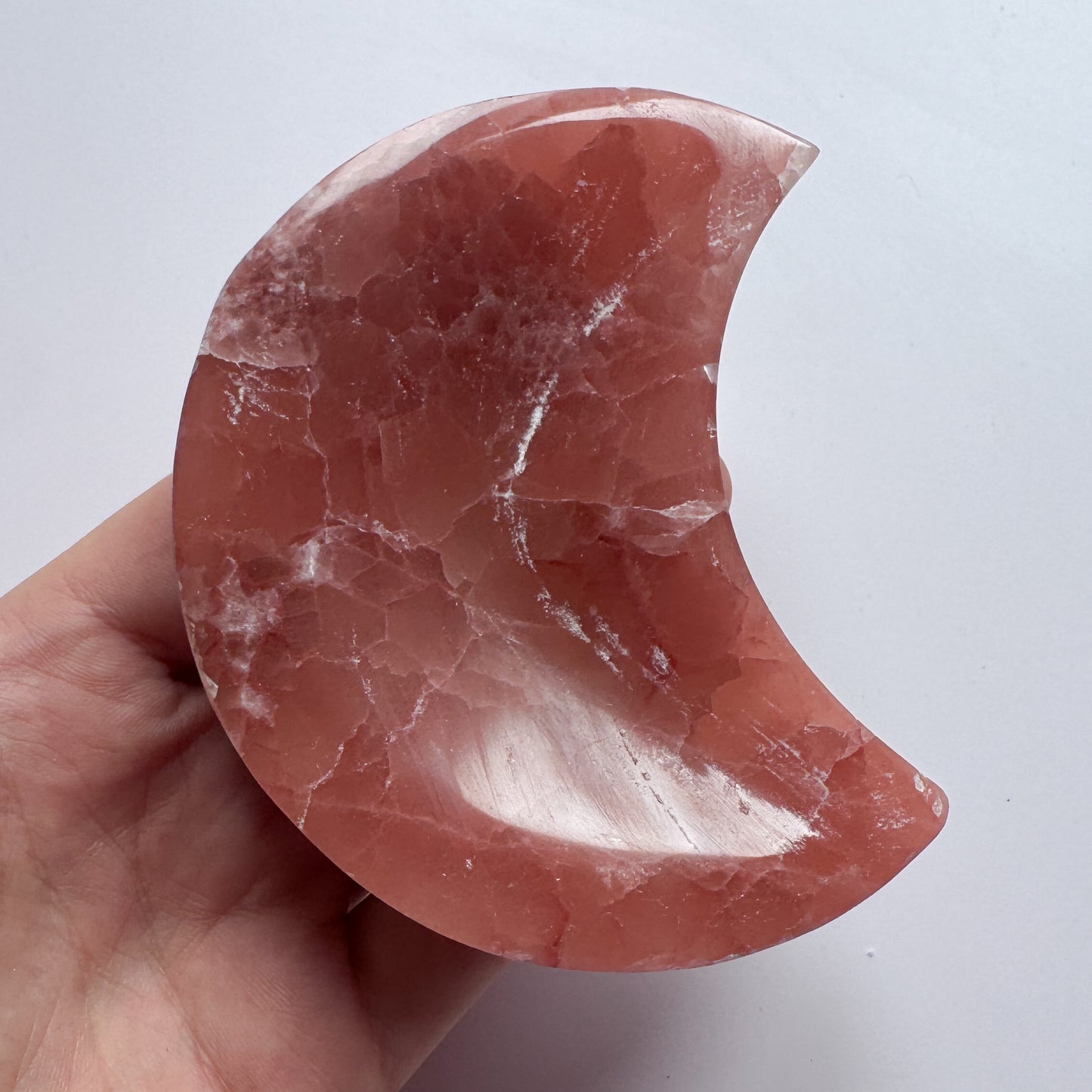 Rose Calcite Moon Bowl