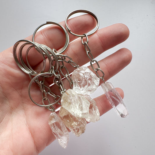 Clear Quartz Keyring