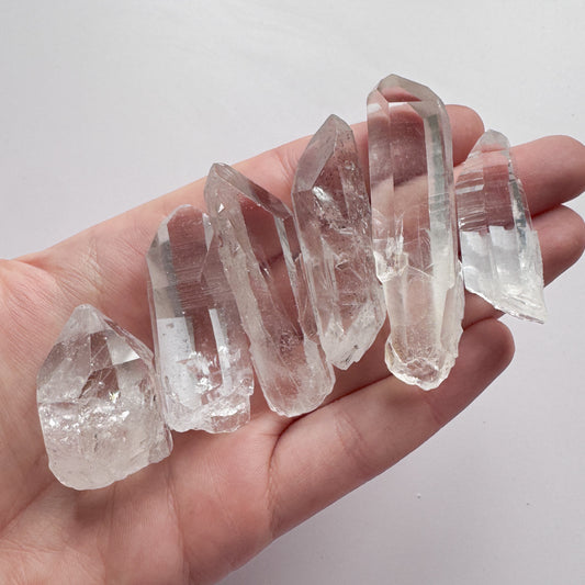 6x Clear Quartz Points Lot