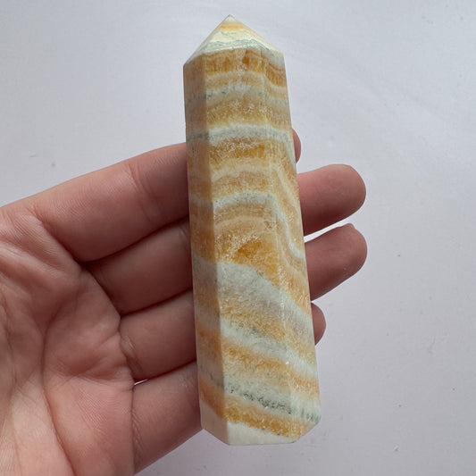Orange Calcite Point 1