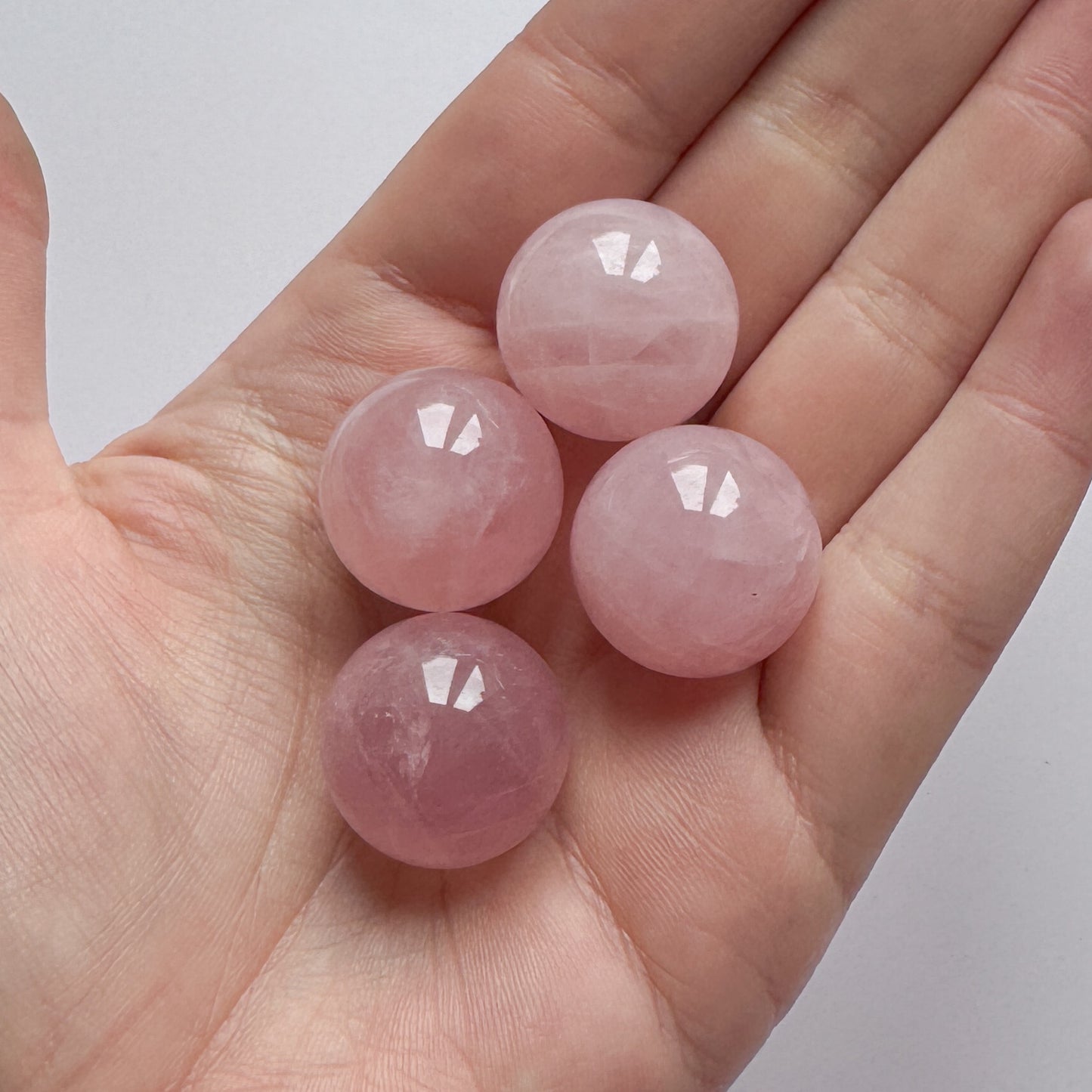 4x Rose Quartz Spheres