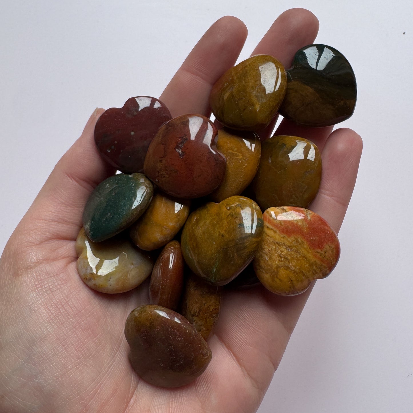 x14 Ocean Jasper Hearts