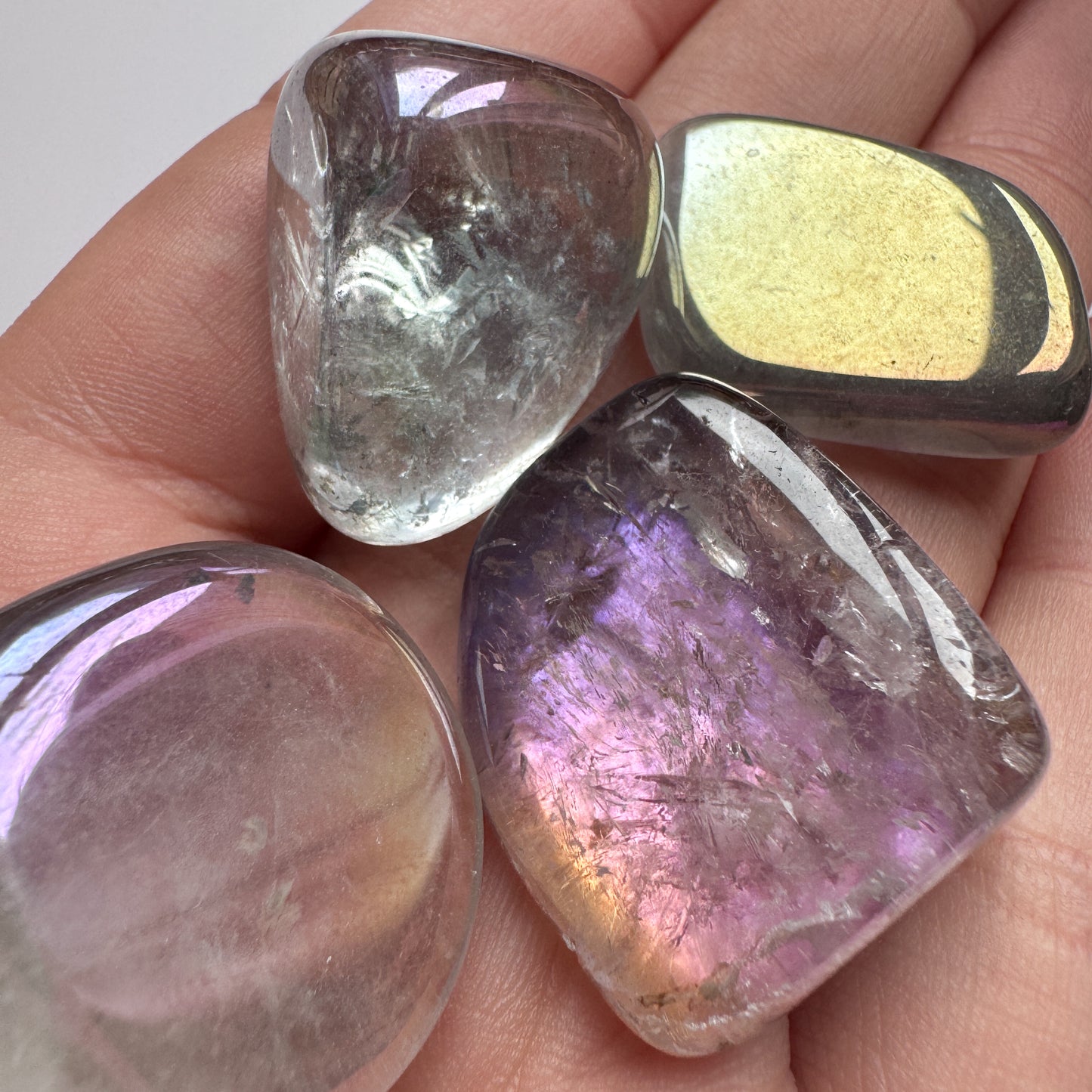 4x Aura Quartz Amethyst