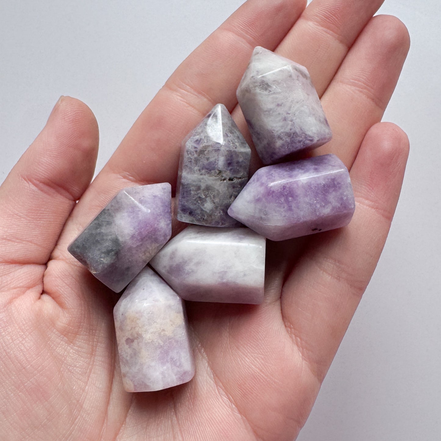 6x Lepidolite Mini Points
