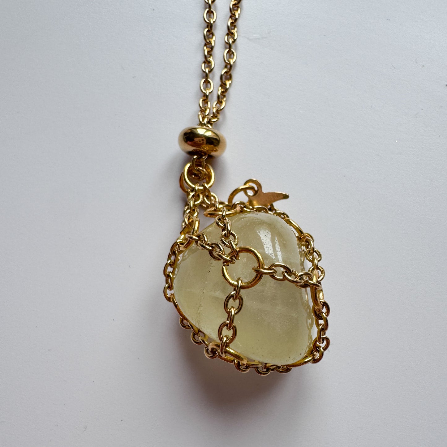 Adjustable / Interchangeable Crystal Necklace Gold