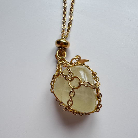 Adjustable / Interchangeable Crystal Necklace Gold
