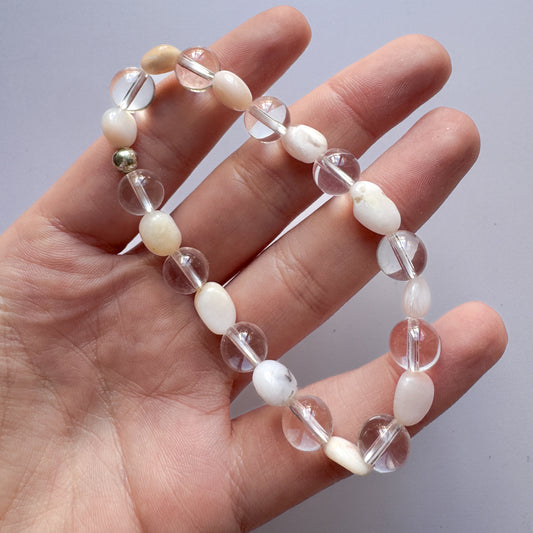 Clear Quartz & Opal Bracelet ONLY ONE