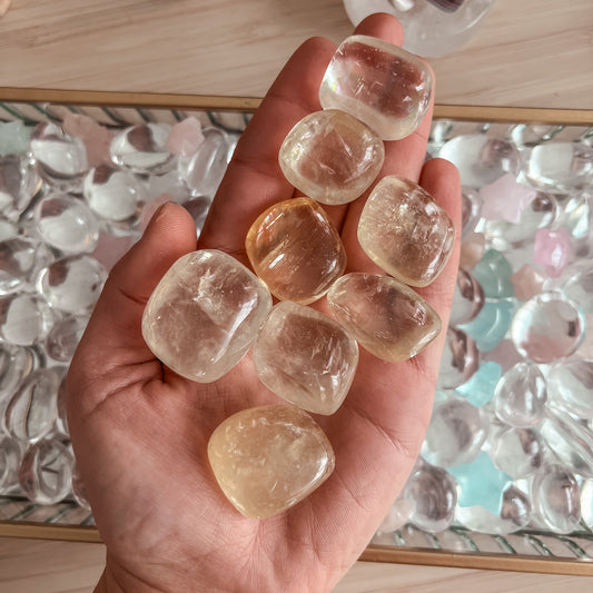 Yellow Calcite (most with rainbows!)