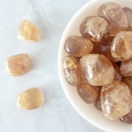 Dark Honey Calcite (most with flashes or rainbows)